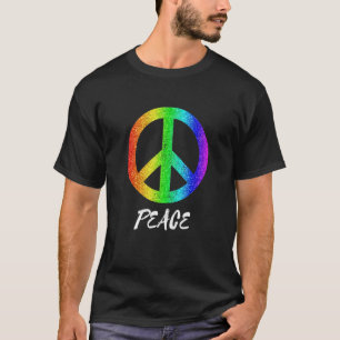 Camiseta Sinal de Paz do Orgulho Arco-Íris 60 da Paz Igual