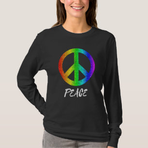 Camiseta Sinal de Paz do Orgulho Arco-Íris 60 da Paz Igual