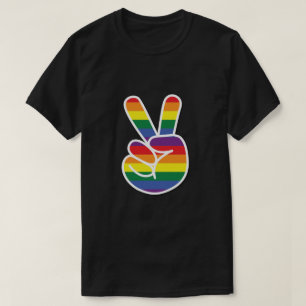 Camiseta Sinal de Paz do Orgulho Arco-Íris Brito