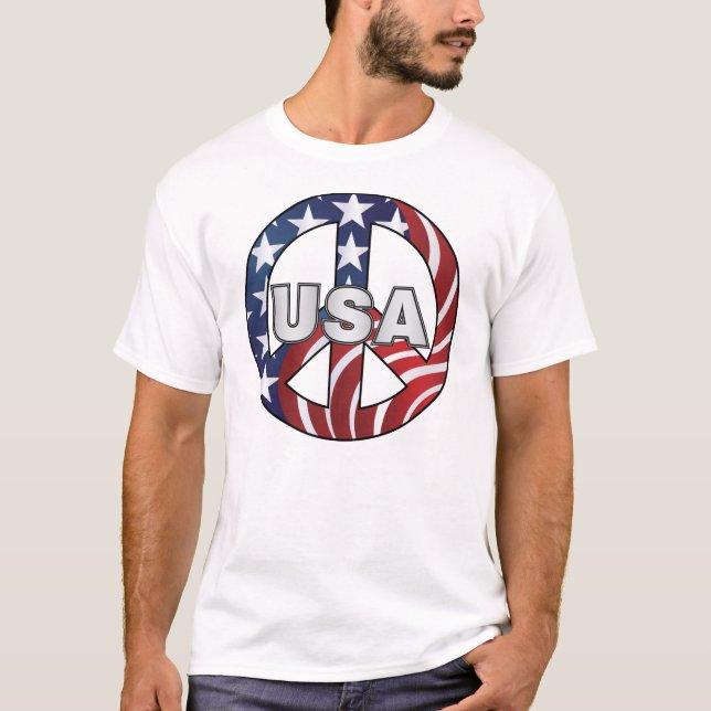 Camiseta Sinal de paz dos EUA (Frente)