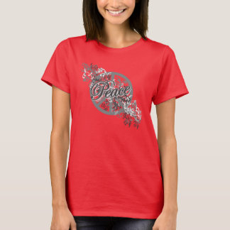 Camiseta Sinal de Paz Filigree Scroll Floral