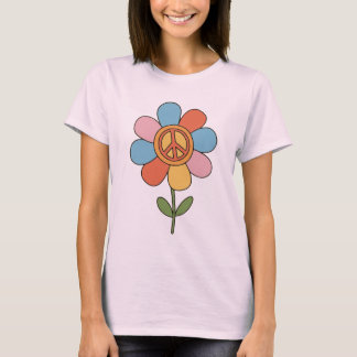Camiseta Sinal de Paz Flor