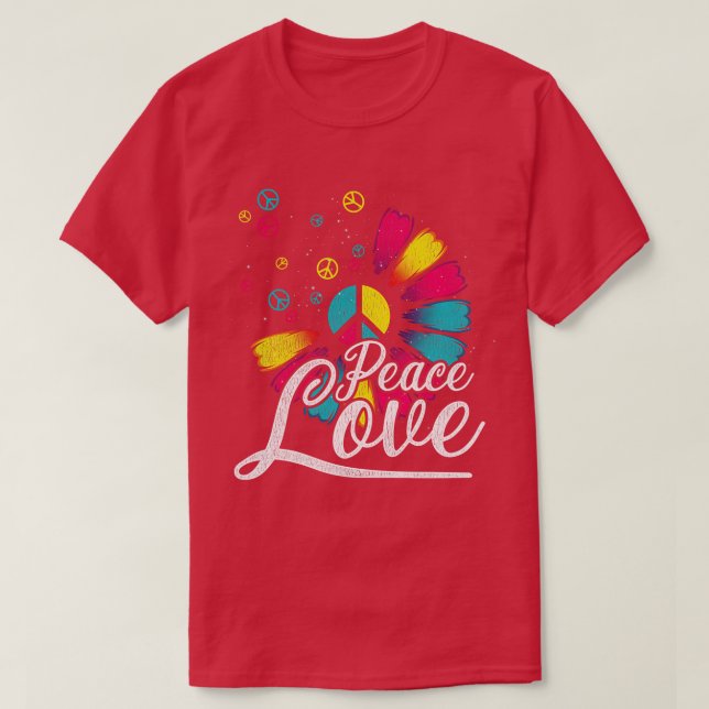 Camiseta Sinal de Paz Flor (Frente do Design)