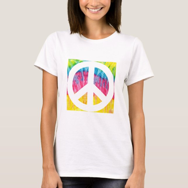 Camiseta Sinal de paz Hippy T-Shirt (Frente)