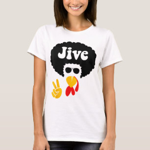 Camiseta Sinal de Paz Jive Turkey Enfrenta Engraçado Ação d