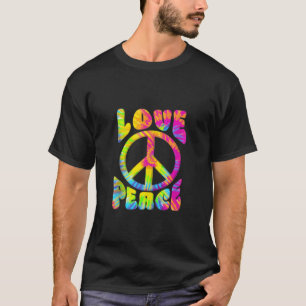 Camiseta Sinal de Paz Love 60S 70S Tie Dye Peace Hippie