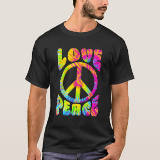 Camiseta Sinal de Paz Love 60S 70S Tie Dye Peace Hippie