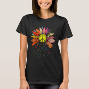 Camiseta Sinal de Paz Margarida Alma Hippie Flor Paz
