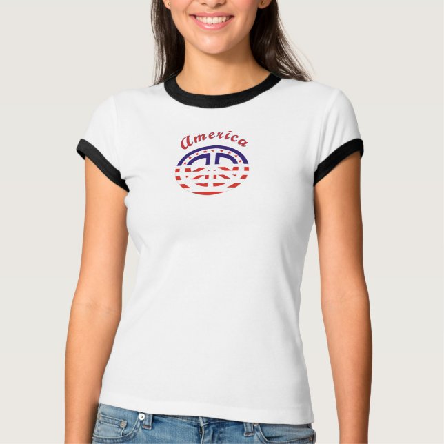 Camiseta Sinal de Paz Patriótico (Frente)