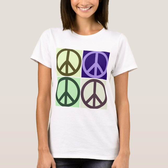Camiseta Sinal de Paz Pop Art (Frente)