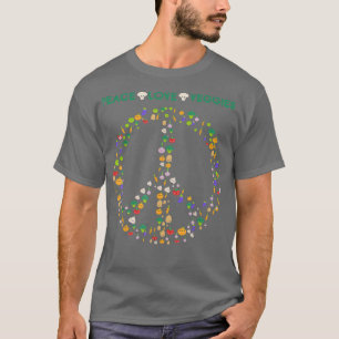 Camiseta Sinal de Paz Presente Engraçado para o Vegetariano