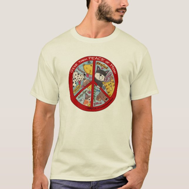 Camiseta Sinal de Paz Proteção Animal (Frente)