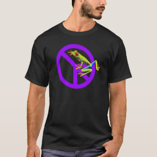 Camiseta Sinal de Paz Sapo Roxo Verde
