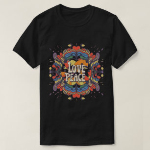 Camiseta Sinal de Paz T Shirt Hippie Costume de 70