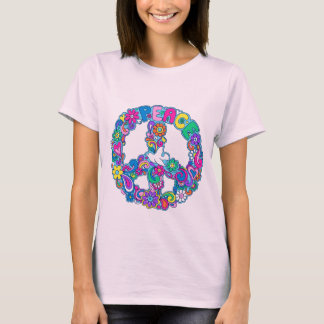 Camiseta Sinal de paz & t-shirt retros Groovy da pomba