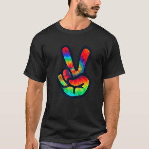 Camiseta Sinal de Paz Tie Dye Hippies Natal