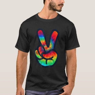 Camiseta Sinal de Paz Tie Dye Hippies Natal