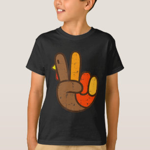 Camiseta Sinal de paz Turquia Ação de Graças Legal Hippie