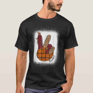 Camiseta Sinal de Paz Turquia Agradecido Turquia Sinal de M