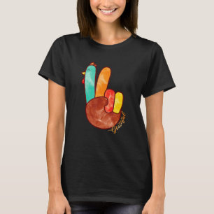 Camiseta Sinal de Paz Turquia Mande Legal Ação de Graças Gr