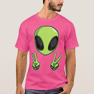 Camiseta Sinal de Paz Ufo alienígena