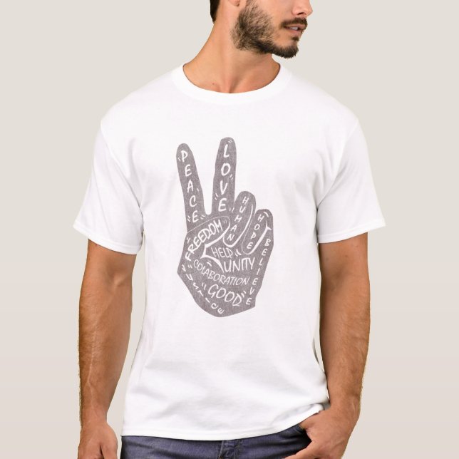 Camiseta Sinal de Paz Vintage (Frente)