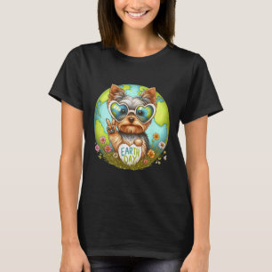 Camiseta Sinal de Paz Yorkshire Terrier Kids Mens Womens