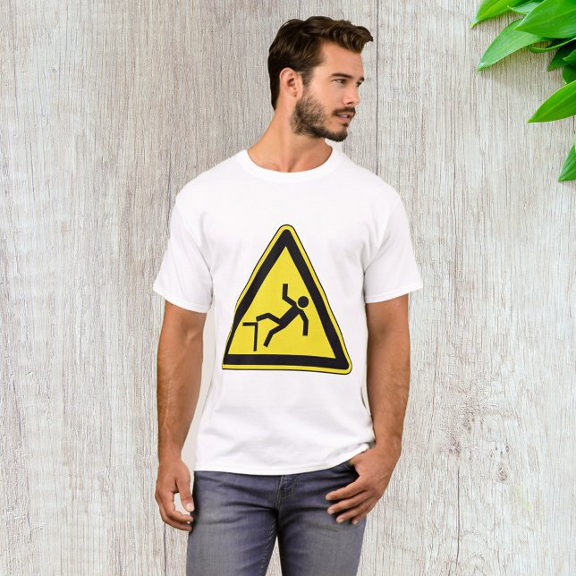 Camiseta Sinal de Pedestre com Curbo de Precaução (Criador carregado)