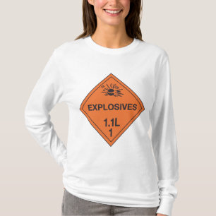 Camiseta Sinal de perigo de explosivos Classe 1.1L