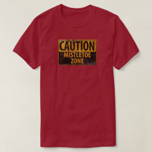 Camiseta Sinal de Perigo de Natal do Mistério de CAIXA Zon