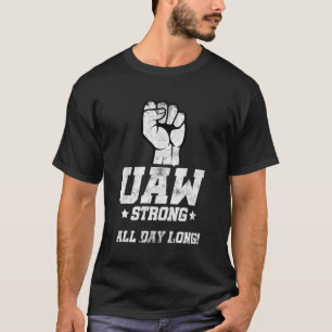 Camiseta Sinal de Piqueta de Trabalhadores Automóveis Unido