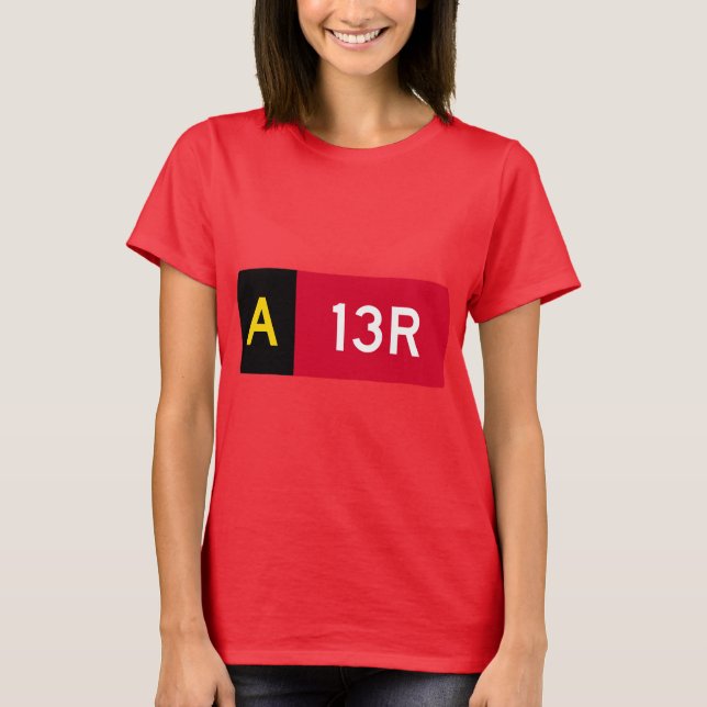 Camiseta Sinal de ponto de retenção A13R (Frente)