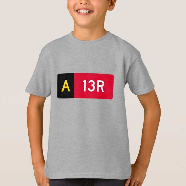 Camiseta Sinal de ponto de retenção A13R (Frente)