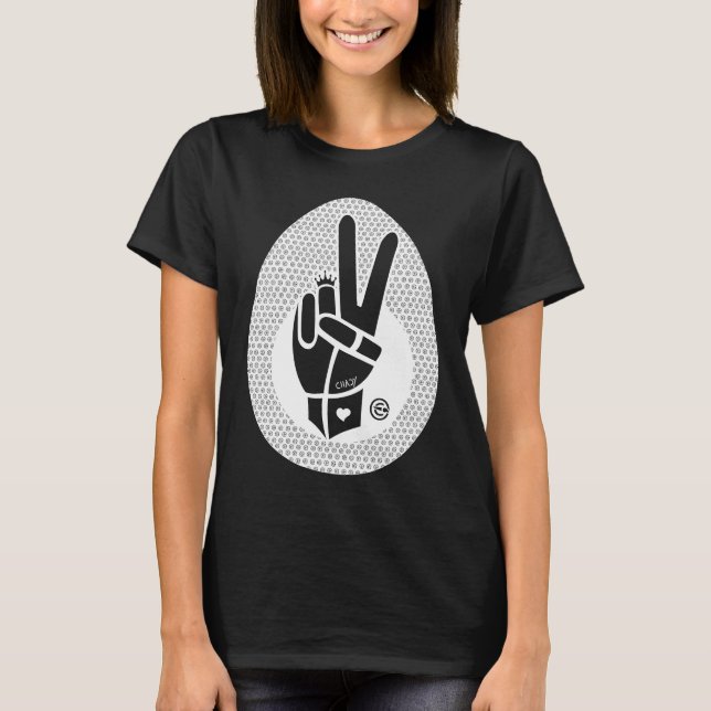 Camiseta Sinal de Primeira Paz Branco (Frente)