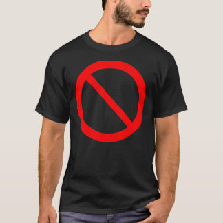 Camiseta Sinal de Proibição de Namorado FNF Camisa-T Clássi