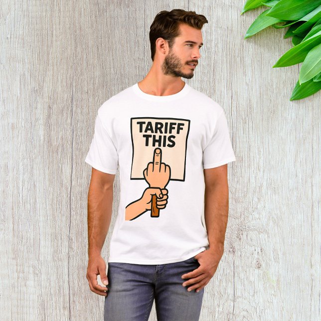 Camiseta Sinal de protesto engraçado neste dedo médio (Criador carregado)