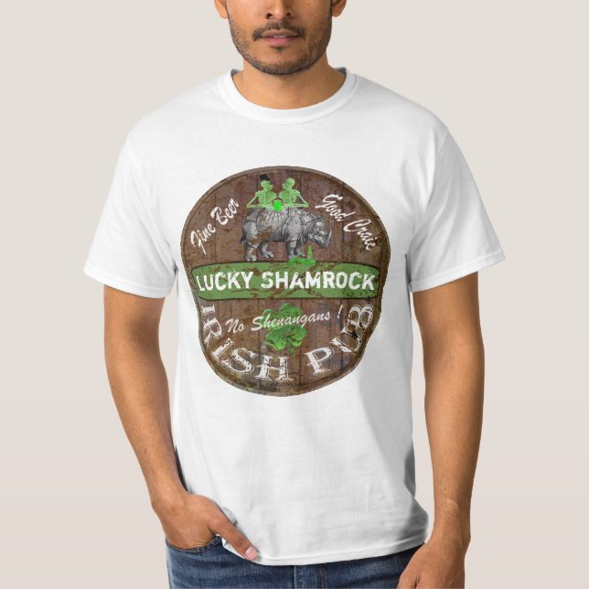 Camiseta Sinal de pub irlandês personalizado (Frente)