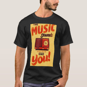 Camiseta Sinal de Publicidade Retroativa Vintage Music Old 