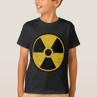 CAMISETA SINAL DE RADIAÇÃO DO SÍMBOLO DE ALERTA NUCLEAR RAD