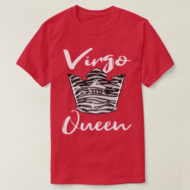 Camiseta Sinal de Rainha Zodiac Virgo com Padrão de Impress (Frente do Design)