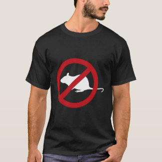 Camiseta Sinal de Rato de Controle de Pest Presente Sem Rat