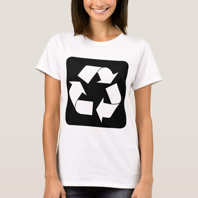 Camiseta Sinal de reciclagem - Preto (Frente)
