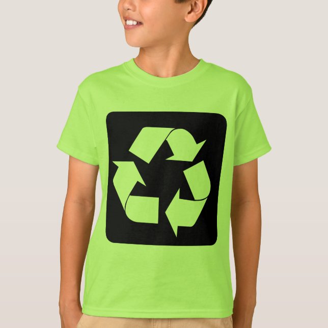 Camiseta Sinal de reciclagem - Preto (Frente)