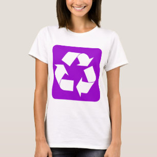 Camiseta Sinal de reciclagem - Roxo