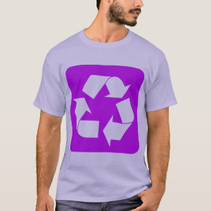 Camiseta Sinal de reciclagem - Roxo