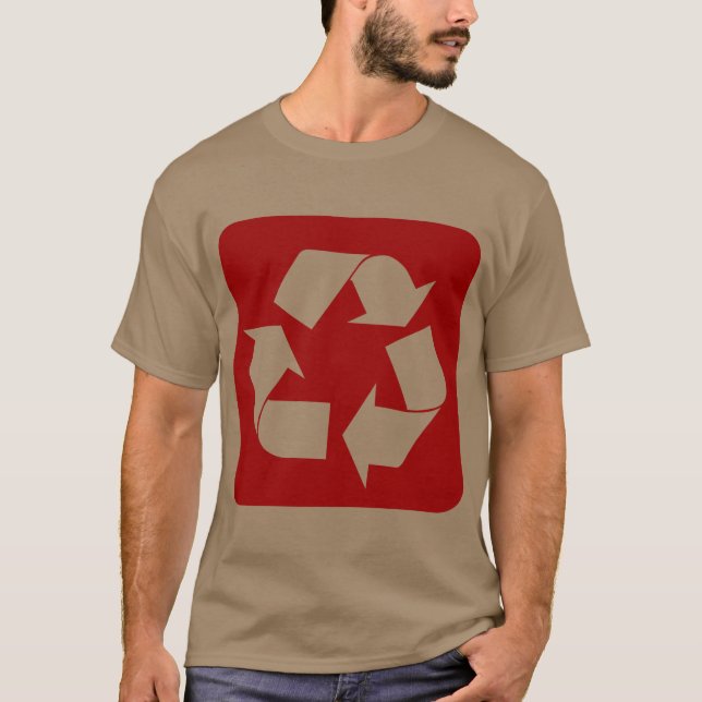 Camiseta Sinal de Reciclagem - Rubi (Frente)