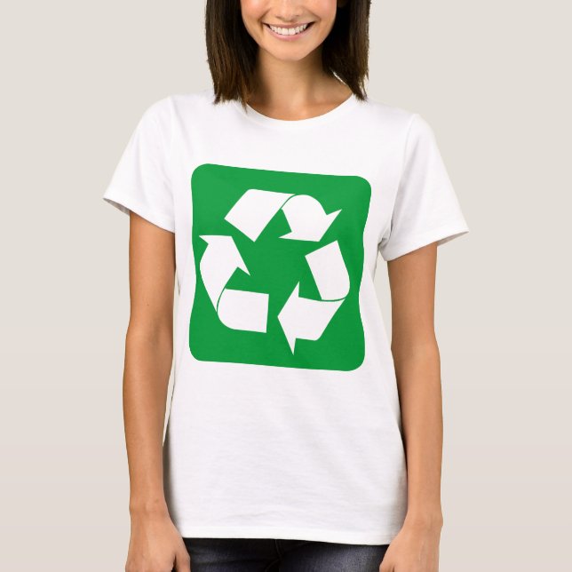 Camiseta Sinal de reciclagem - Verde Grass (Frente)