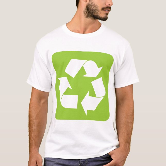 Camiseta Sinal de Reciclagem - Verde Marciano (Frente)