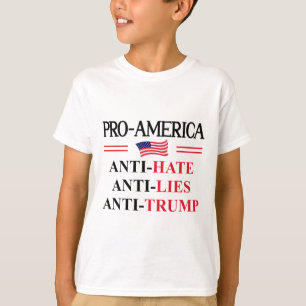 Camiseta Sinal de Resistência ao Ódio Mentiras Anti Trump P