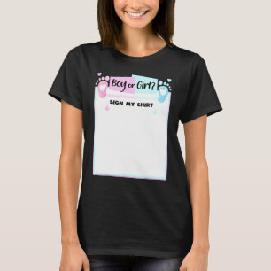 Camiseta Sinal de Revelação de Gênero do Meu Chá de Bebê Ro
